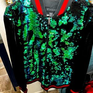 Sequin bomber jacket!
